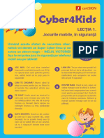 Cyber4Kids. Lectia 1. Jocurile mobile in siguranta