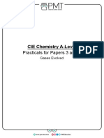 CIE Chemistry A-Level Practicals for Papers 3 and 5 Gases Evolved