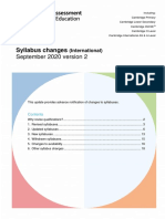Syllabus Changes Document International PDF