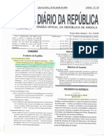 Estatuto Orgânico Do INFOSI - Decreto Presidencial N.º 86 - 16. de 20 de Abril PDF