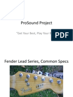 Prosound Project: "Get Your Best, Play Your Best"