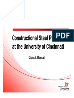 Constructional Steel Research at The University of Cincinnati PDF