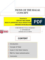Applications of The Halal Concept