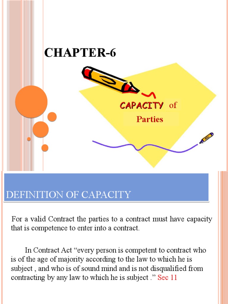 Capacity of Parties in Contract Law | PDF | Advocate | Business Law