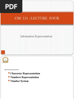 CSC 111 Lecture 4