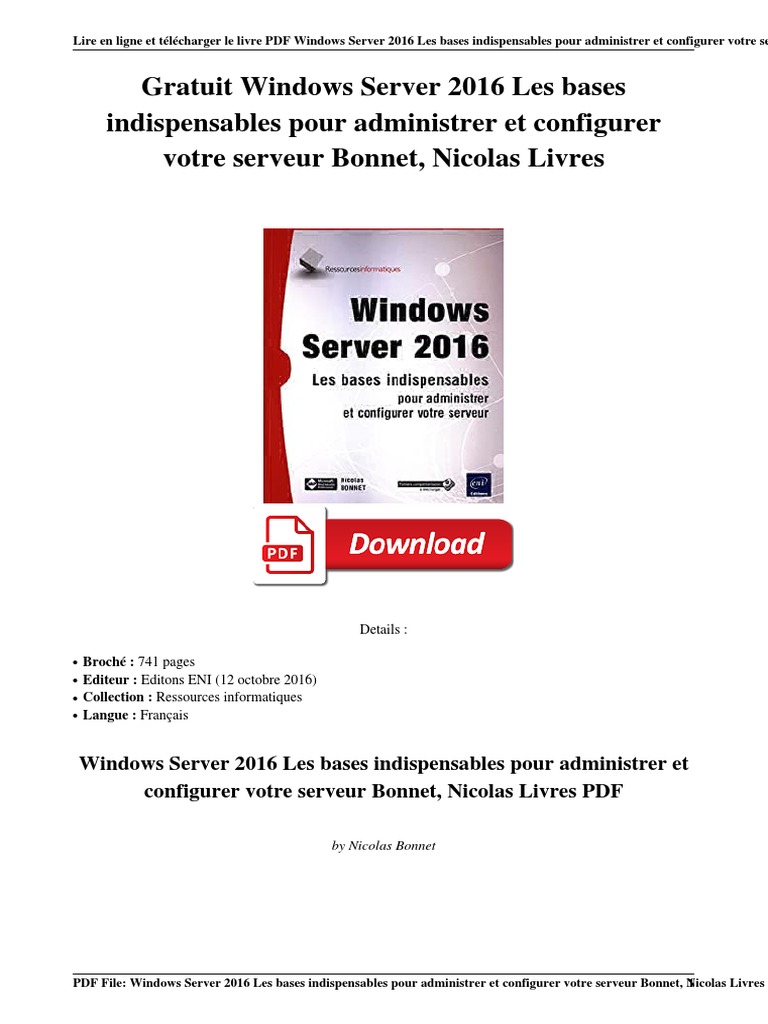 Guide d'administration Windows Server 2016 | PDF