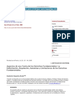 Aspectos de Una Teoría de Los Derechos Fundamentales - La Delimitación, Regulación, Garantías y Limitaciones de Los Derechos Fundamentales PDF