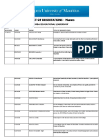 LIST of OU DISSERTATIONS - Masters PDF