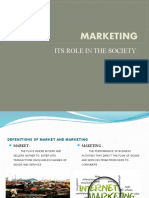 Marketing: Its Role in The Society
