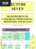 Seven: Measurement of Variables: Operational Definition and Scales