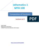 Mathematics 1 MTH-100: Composition of Functions