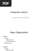 Computer Science: Instructor: Komal Khalid