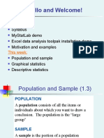 Week 01 Introduction and Graphical Statistics