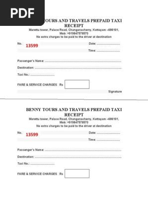 taxi receipt
