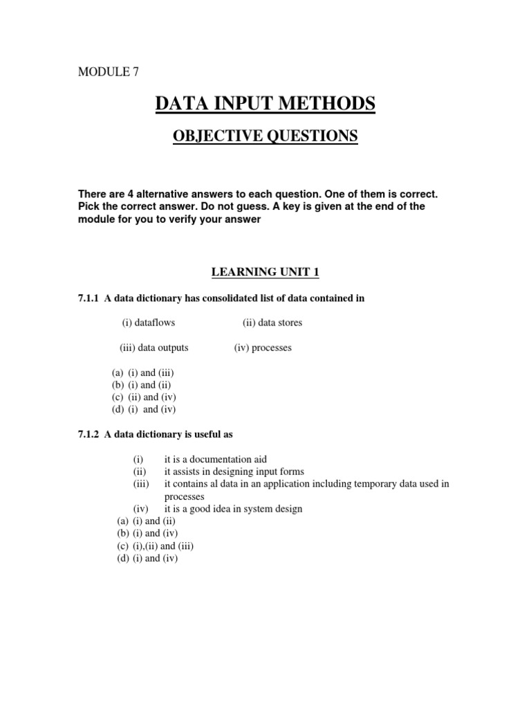 Data Input Methods PDF | PDF | Numbers | Data