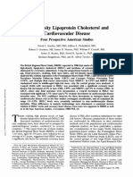 High-Density Lipoprotein Cardiovascular Disease: Cholesterol and