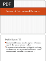 Nature of International Business