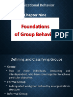 Ch-9 Foundations of Group Behavior (Writeup)
