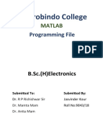 MATLAB Programming File for DSP Concepts
