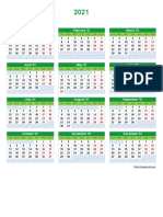 Calendario Anual 2021