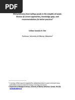 Bird Protection From Tailings Ponds in The Minable Oilsands: Review of Current Approaches, Knowledge Gaps, and Recommendations For Better Practice