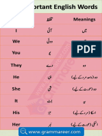 2000 Urdu Words Grammareer.com