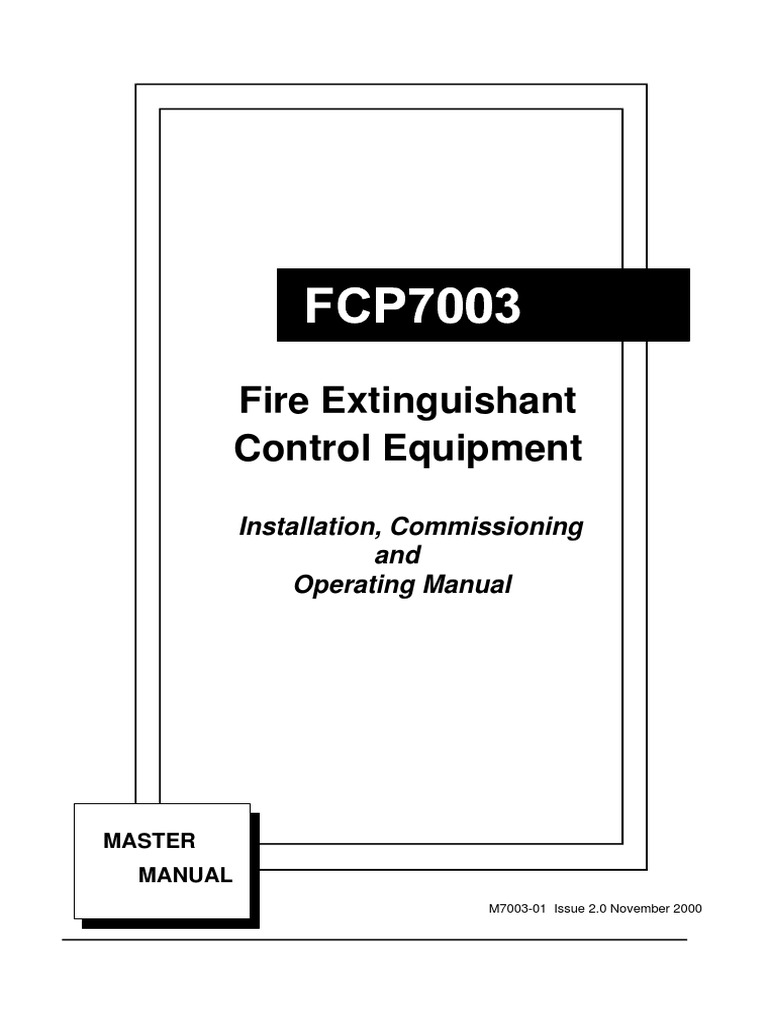 Extinguishant Control Panel Manual PDF Power Supply Switch