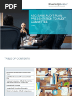 Abc Bank Audit Plan Presentation To Audit Committee: (Date)