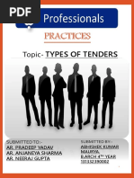 Topic-Types of Tenders: Submitted To