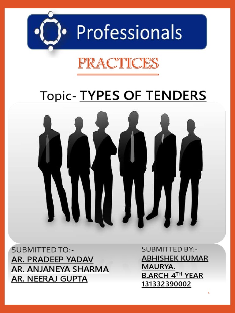 Topic-Types of Tenders: Submitted To | PDF | Specification (Technical ...