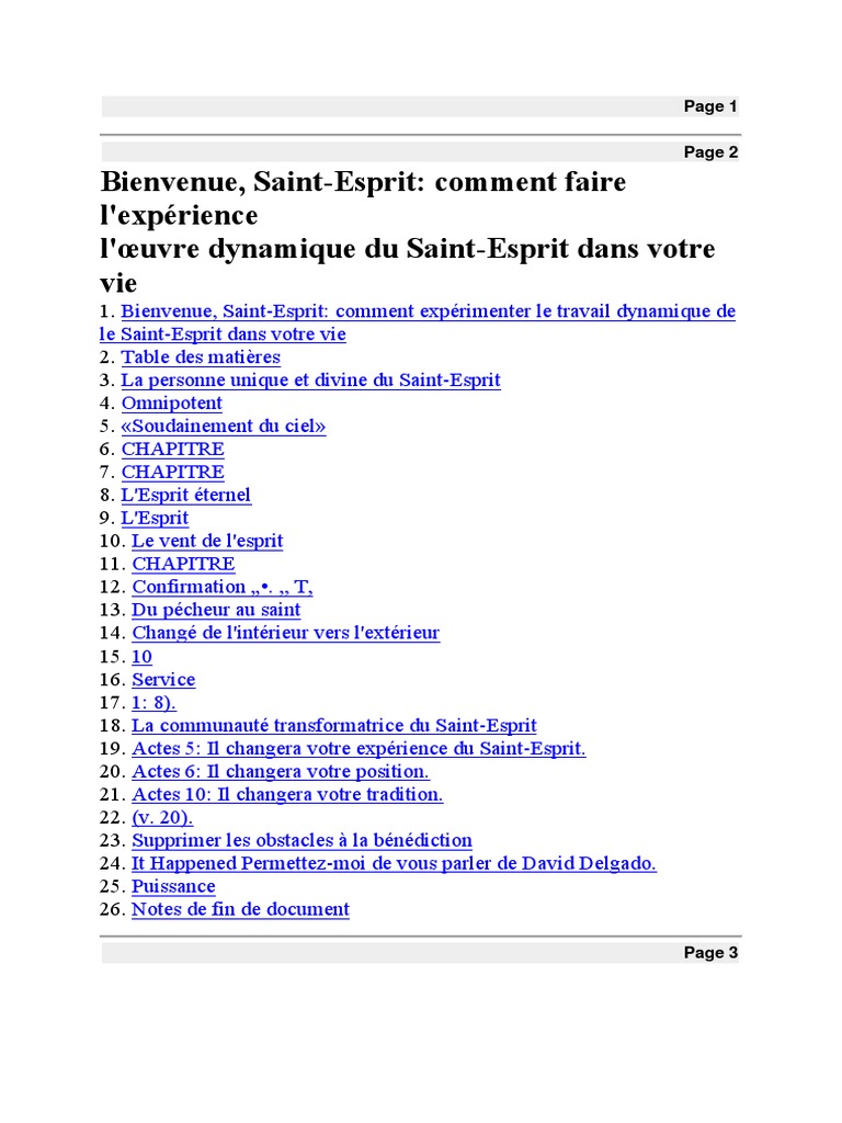 bienvenue saint esprit benny hinn pdf saint esprit resurrection