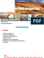 Reservoir Rock Properties Reservoir Rock Properties: Petexxx, 1 Semester