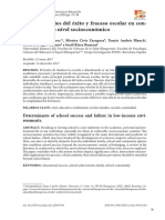 Condicionantes Del Éxito y Fracaso Escolar en Con-Textos de Bajo Nivel Socioeconómico