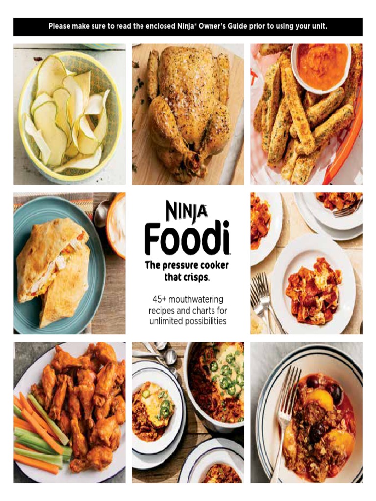 Ninja Recipe Books For Blender PDF Pressure Cooking Pasta