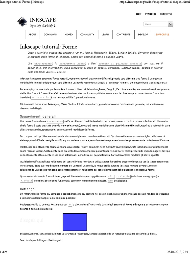 Inkscape Tutorial - Forme - Inkscape | PDF
