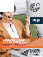 Language Courses and Examinations: January - April 2021