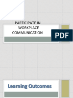 Participate in Workplace Communication