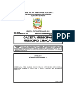 Ordenanza de Actividades Economicas Chacao Dic 2020 Municipio Chacao