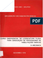Curso Emergencial Licenciatura Plena Mecânica 1978