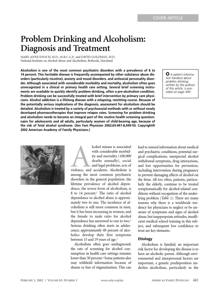 Problem Drinking and Alcoholism: Diagnosis and Treatment | PDF ...