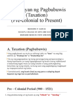 Kasaysayan Ng Pagbubuwis (Taxation)