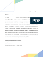 Carta de Invitación Game Zone PDF