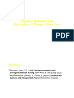 Demand Analysis and Estimation of Demand Function