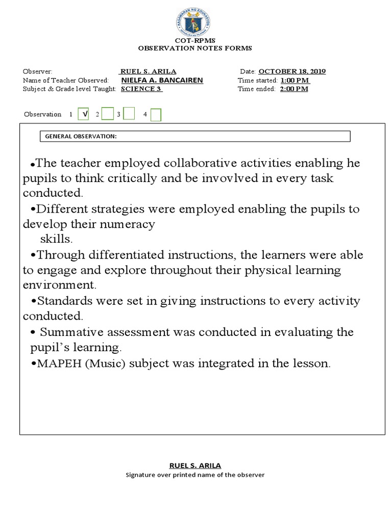 COT Tools PDF Curriculum Educational Technology