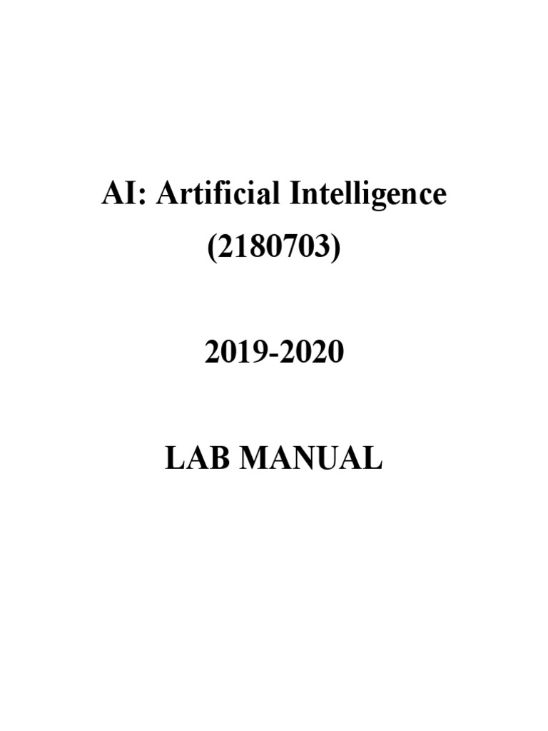 AI Programming Lab Manual 2019-2020 | PDF | Queue (Abstract Data Type ...