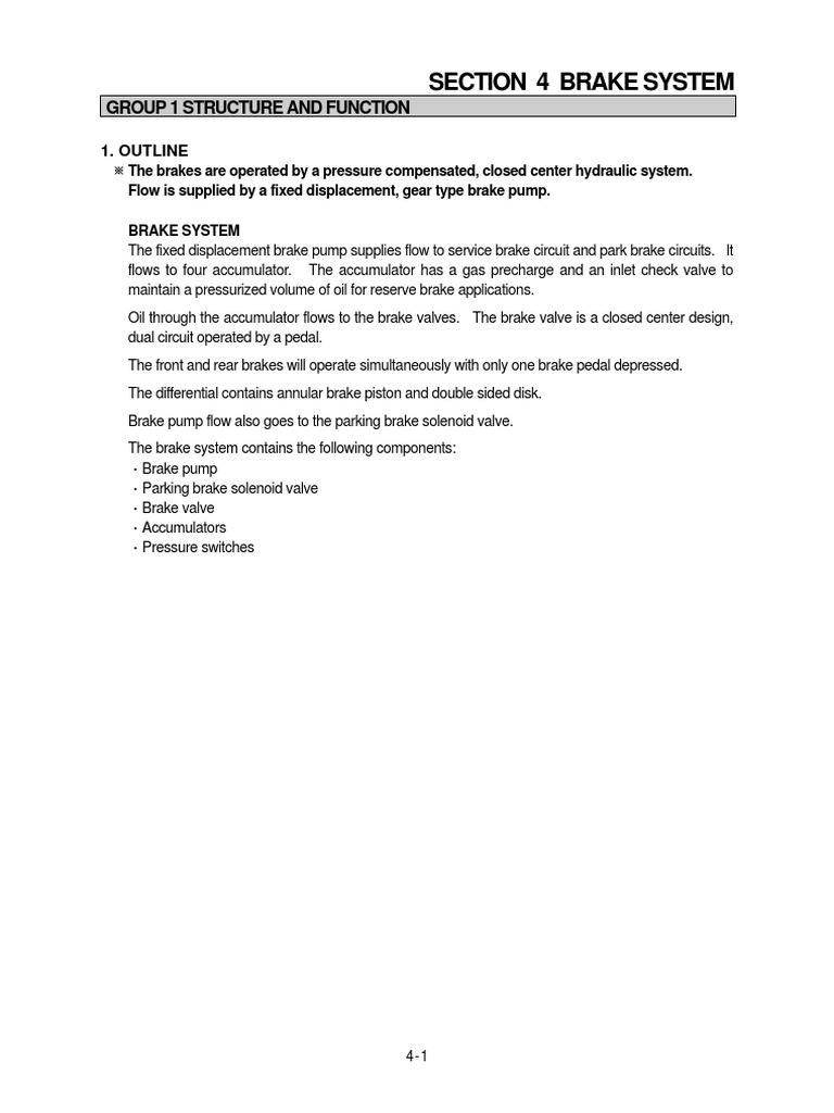 Wheel Loader Brake Pump System Overview | PDF | Pump | Gear