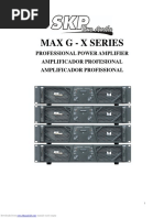 Max G - X Series: Professional Power Amplifier Amplificador Profesional Amplificador Profissional