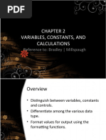 CHAPTER 2 - Variable, Constants and Calculations