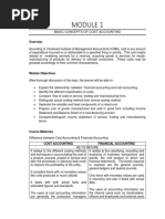 Basic Concepts of Cost Accounting