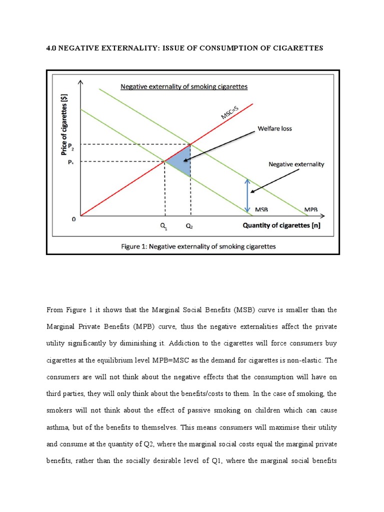 Negative Externalities of Cigarette Consumption | PDF | Externality